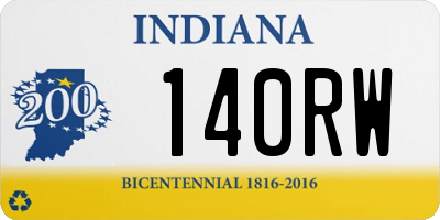 IN license plate 140RW