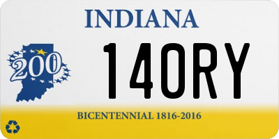 IN license plate 140RY