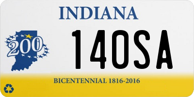 IN license plate 140SA