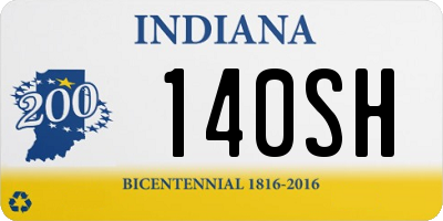 IN license plate 140SH