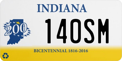 IN license plate 140SM