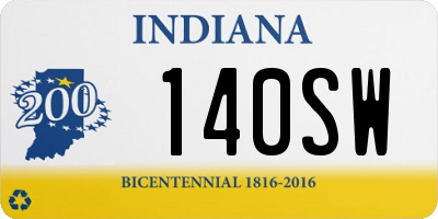 IN license plate 140SW