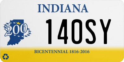 IN license plate 140SY
