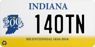 IN license plate 140TN