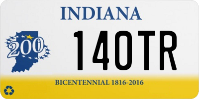 IN license plate 140TR