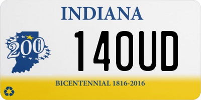 IN license plate 140UD
