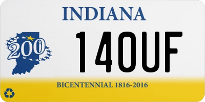 IN license plate 140UF