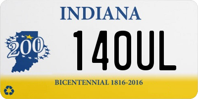 IN license plate 140UL