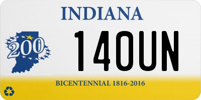 IN license plate 140UN