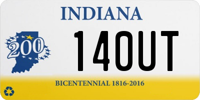 IN license plate 140UT