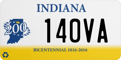 IN license plate 140VA