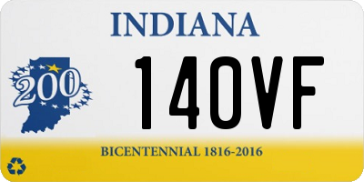 IN license plate 140VF