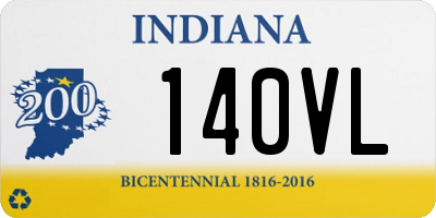 IN license plate 140VL