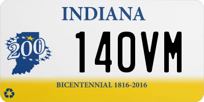 IN license plate 140VM