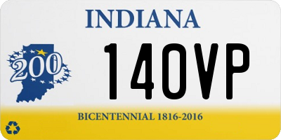 IN license plate 140VP