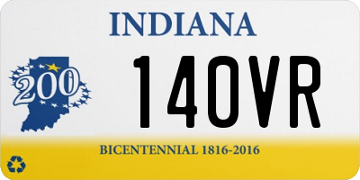 IN license plate 140VR