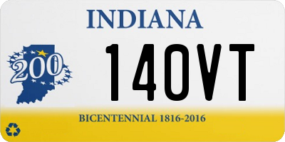 IN license plate 140VT