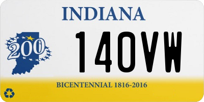 IN license plate 140VW