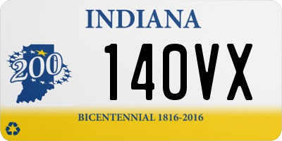 IN license plate 140VX