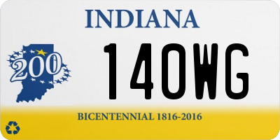 IN license plate 140WG