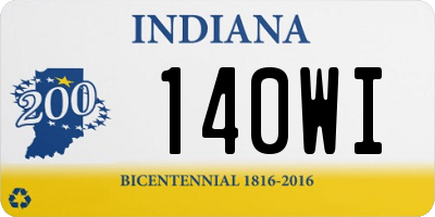 IN license plate 140WI