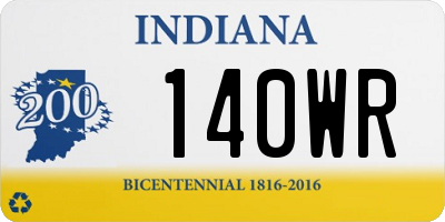 IN license plate 140WR