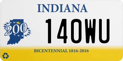 IN license plate 140WU