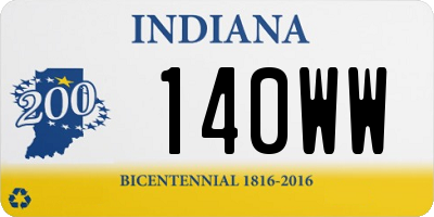 IN license plate 140WW