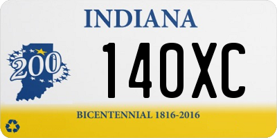 IN license plate 140XC