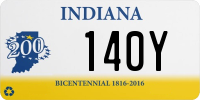 IN license plate 140Y