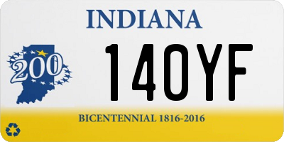 IN license plate 140YF