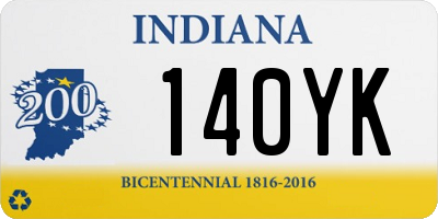 IN license plate 140YK