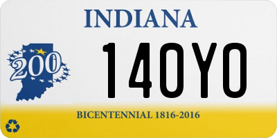 IN license plate 140YO