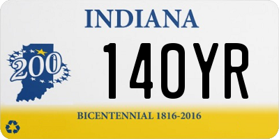 IN license plate 140YR