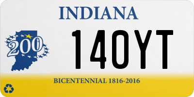 IN license plate 140YT