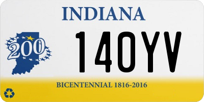 IN license plate 140YV