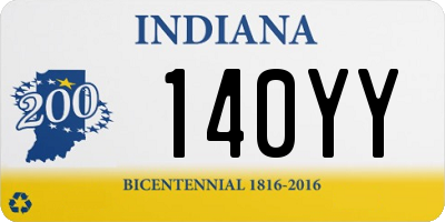 IN license plate 140YY