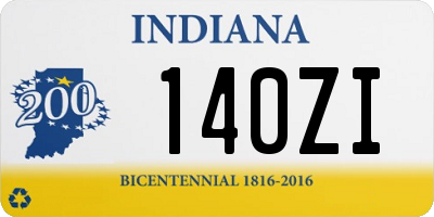 IN license plate 140ZI