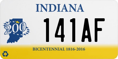 IN license plate 141AF