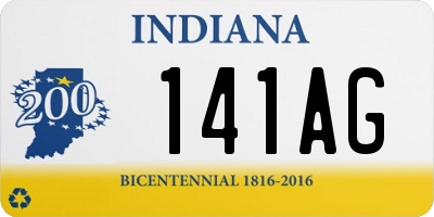IN license plate 141AG