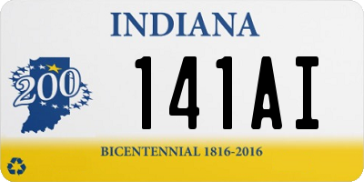 IN license plate 141AI