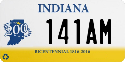 IN license plate 141AM