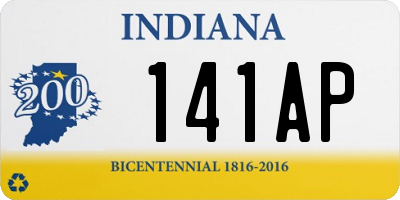 IN license plate 141AP