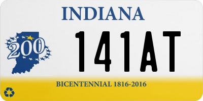 IN license plate 141AT