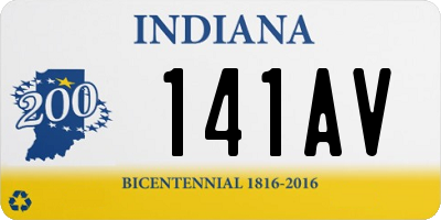 IN license plate 141AV