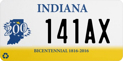 IN license plate 141AX