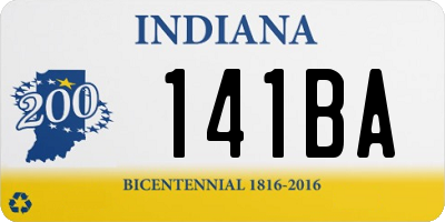 IN license plate 141BA