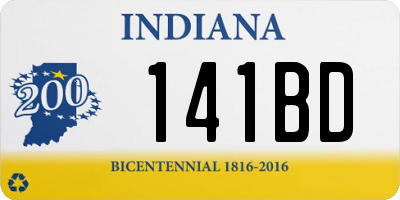 IN license plate 141BD