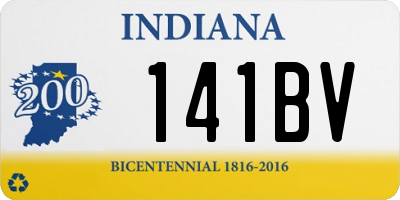 IN license plate 141BV