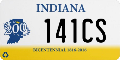 IN license plate 141CS